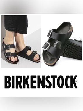 NWT Birkenstock Arizona Big Buckle Oiled Black Leather